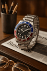 SEIKOMOD ATLAS GMT | Bleu Rouge - SEIKOMOD
